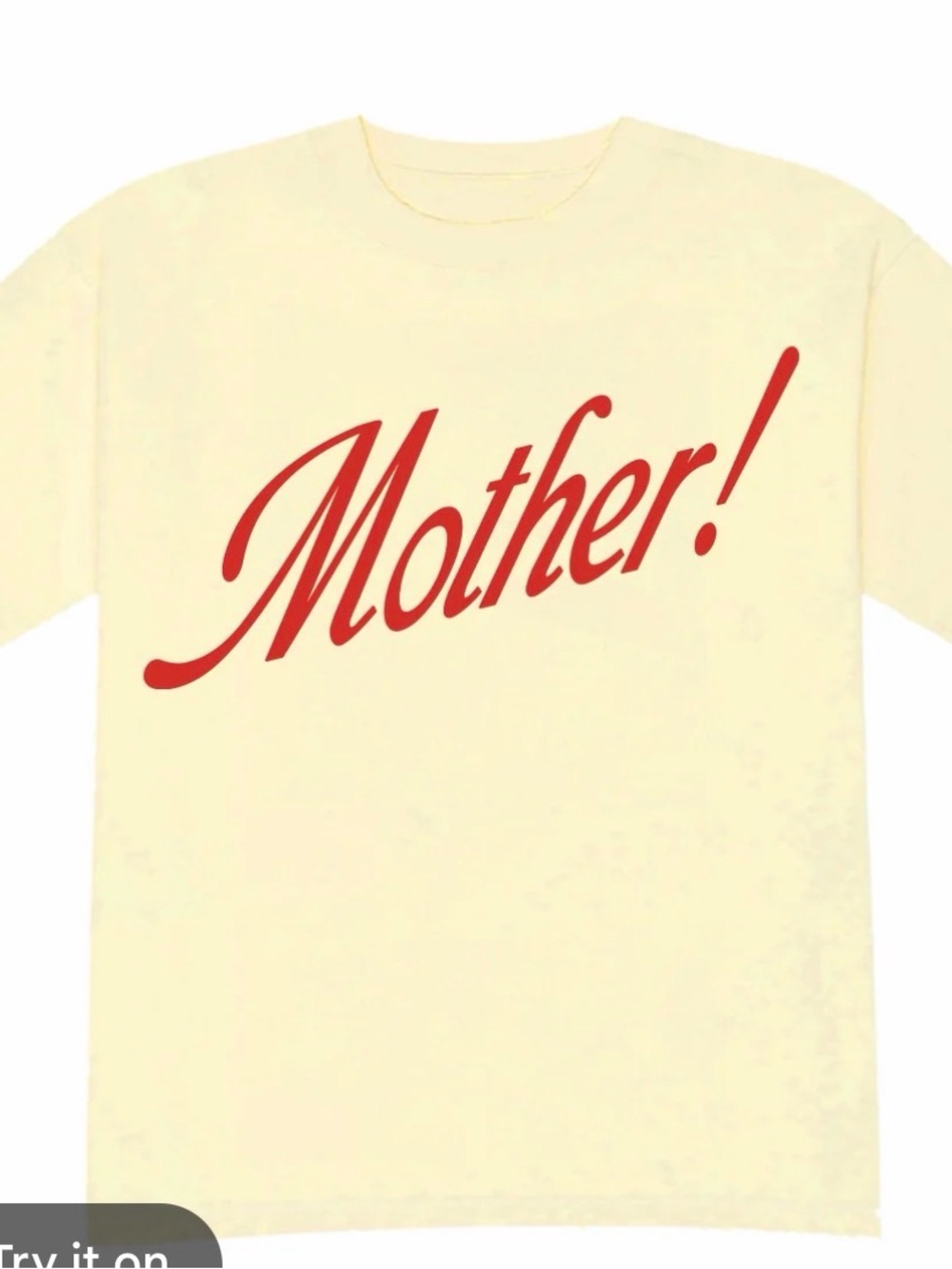 Kristin Jones Mother! Yellow Graphic Tee with Red Script